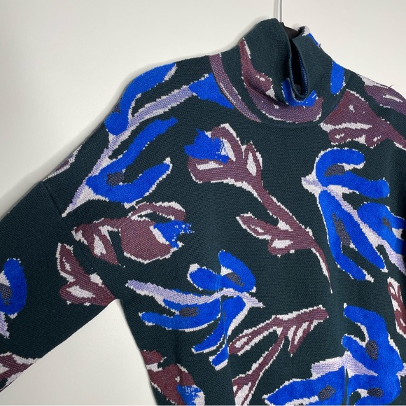 Christian Wijnants Kyria Jacquard Turtleneck Wool Knit Sweater Multicolor Size S - Picture 3 of 7